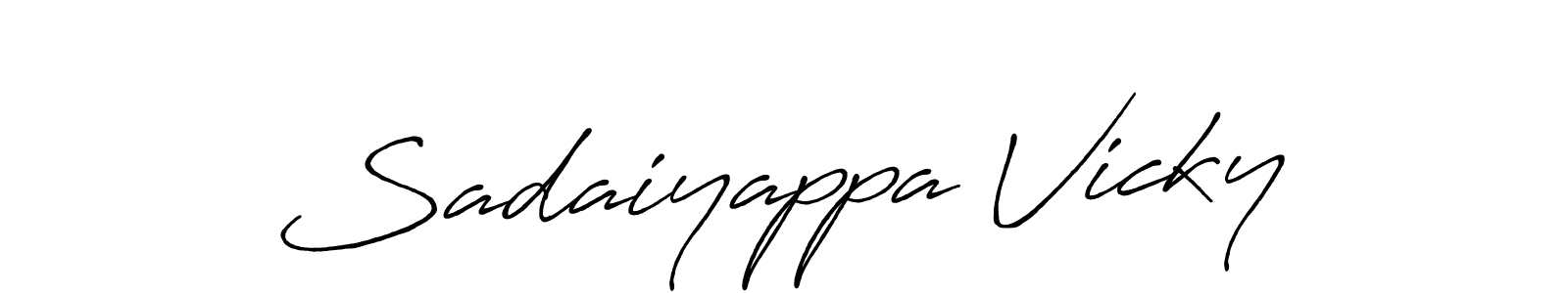 Sadaiyappa Vicky stylish signature style. Best Handwritten Sign (Antro_Vectra_Bolder) for my name. Handwritten Signature Collection Ideas for my name Sadaiyappa Vicky. Sadaiyappa Vicky signature style 7 images and pictures png