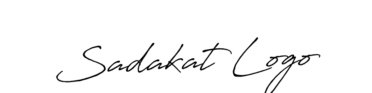 How to make Sadakat Logo name signature. Use Antro_Vectra_Bolder style for creating short signs online. This is the latest handwritten sign. Sadakat Logo signature style 7 images and pictures png