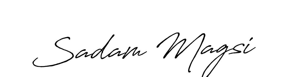 Make a short Sadam Magsi signature style. Manage your documents anywhere anytime using Antro_Vectra_Bolder. Create and add eSignatures, submit forms, share and send files easily. Sadam Magsi signature style 7 images and pictures png