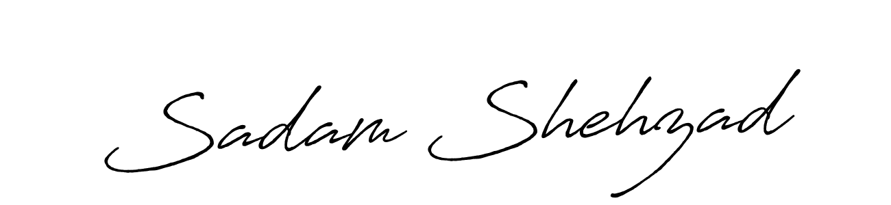 Sadam Shehzad stylish signature style. Best Handwritten Sign (Antro_Vectra_Bolder) for my name. Handwritten Signature Collection Ideas for my name Sadam Shehzad. Sadam Shehzad signature style 7 images and pictures png