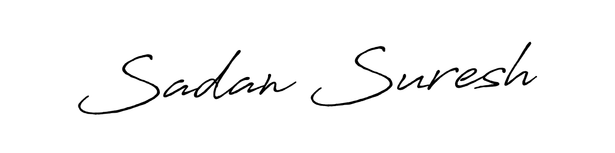 Similarly Antro_Vectra_Bolder is the best handwritten signature design. Signature creator online .You can use it as an online autograph creator for name Sadan Suresh. Sadan Suresh signature style 7 images and pictures png