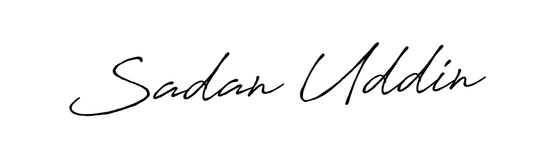 Create a beautiful signature design for name Sadan Uddin. With this signature (Antro_Vectra_Bolder) fonts, you can make a handwritten signature for free. Sadan Uddin signature style 7 images and pictures png