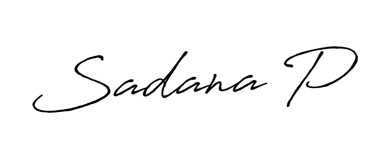 The best way (Antro_Vectra_Bolder) to make a short signature is to pick only two or three words in your name. The name Sadana P include a total of six letters. For converting this name. Sadana P signature style 7 images and pictures png