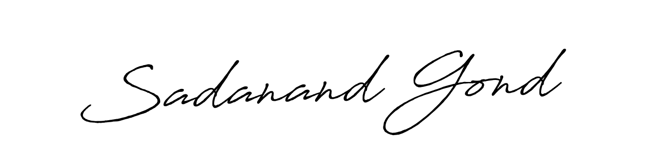 Create a beautiful signature design for name Sadanand Gond. With this signature (Antro_Vectra_Bolder) fonts, you can make a handwritten signature for free. Sadanand Gond signature style 7 images and pictures png