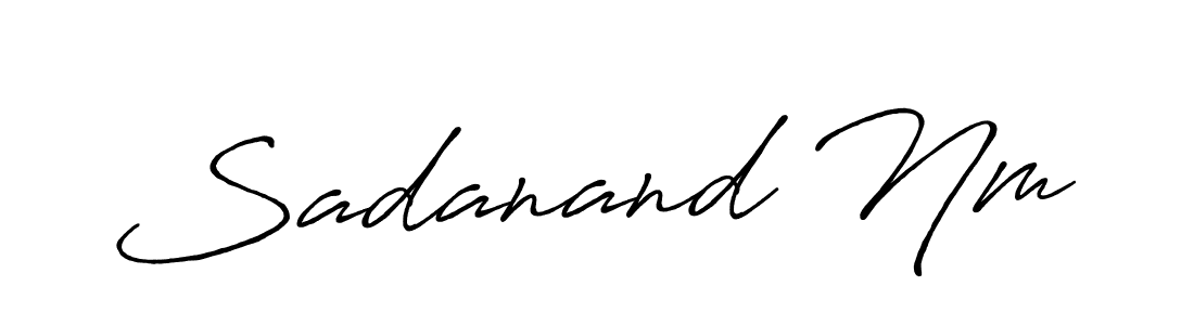 It looks lik you need a new signature style for name Sadanand Nm. Design unique handwritten (Antro_Vectra_Bolder) signature with our free signature maker in just a few clicks. Sadanand Nm signature style 7 images and pictures png