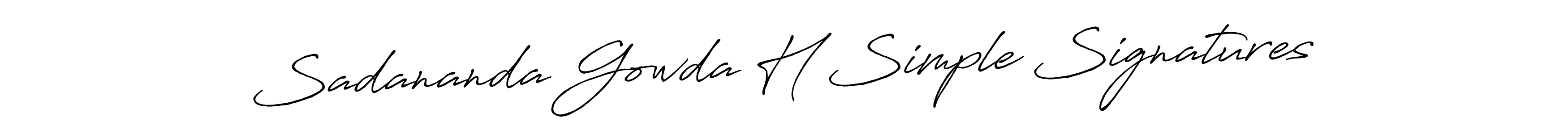 Also You can easily find your signature by using the search form. We will create Sadananda Gowda H Simple Signatures name handwritten signature images for you free of cost using Antro_Vectra_Bolder sign style. Sadananda Gowda H Simple Signatures signature style 7 images and pictures png