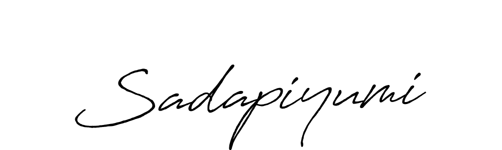 if you are searching for the best signature style for your name Sadapiyumi. so please give up your signature search. here we have designed multiple signature styles  using Antro_Vectra_Bolder. Sadapiyumi signature style 7 images and pictures png