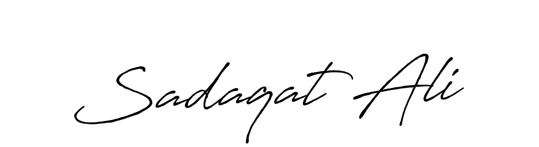 Design your own signature with our free online signature maker. With this signature software, you can create a handwritten (Antro_Vectra_Bolder) signature for name Sadaqat Ali. Sadaqat Ali signature style 7 images and pictures png