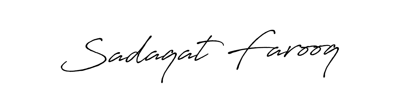 Also we have Sadaqat Farooq name is the best signature style. Create professional handwritten signature collection using Antro_Vectra_Bolder autograph style. Sadaqat Farooq signature style 7 images and pictures png
