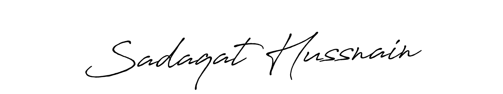 Use a signature maker to create a handwritten signature online. With this signature software, you can design (Antro_Vectra_Bolder) your own signature for name Sadaqat Hussnain. Sadaqat Hussnain signature style 7 images and pictures png