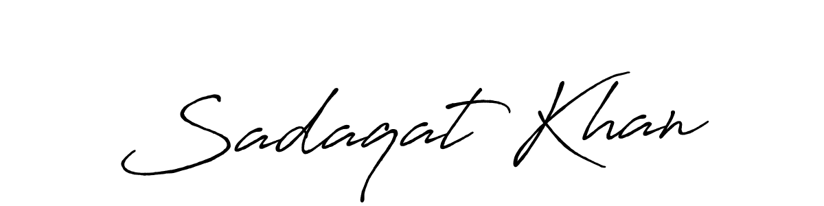 Design your own signature with our free online signature maker. With this signature software, you can create a handwritten (Antro_Vectra_Bolder) signature for name Sadaqat Khan. Sadaqat Khan signature style 7 images and pictures png