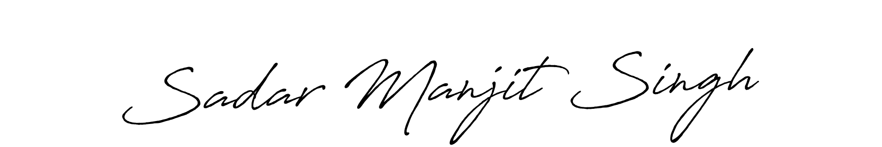 Sadar Manjit Singh stylish signature style. Best Handwritten Sign (Antro_Vectra_Bolder) for my name. Handwritten Signature Collection Ideas for my name Sadar Manjit Singh. Sadar Manjit Singh signature style 7 images and pictures png