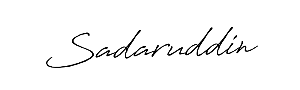 Make a beautiful signature design for name Sadaruddin. With this signature (Antro_Vectra_Bolder) style, you can create a handwritten signature for free. Sadaruddin signature style 7 images and pictures png