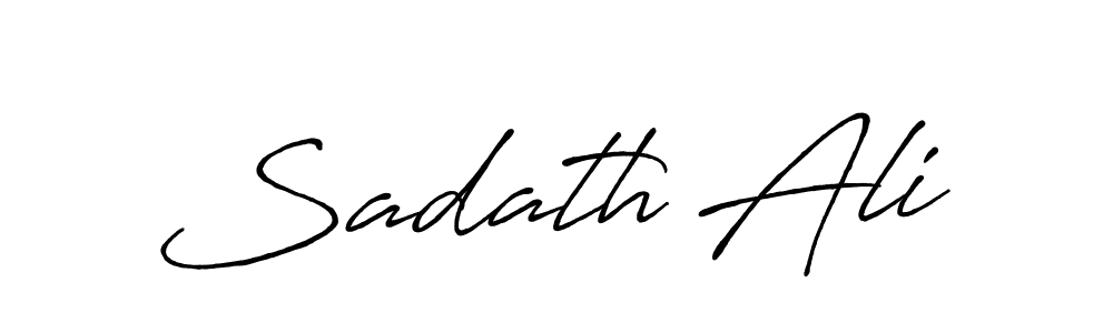 How to make Sadath Ali signature? Antro_Vectra_Bolder is a professional autograph style. Create handwritten signature for Sadath Ali name. Sadath Ali signature style 7 images and pictures png