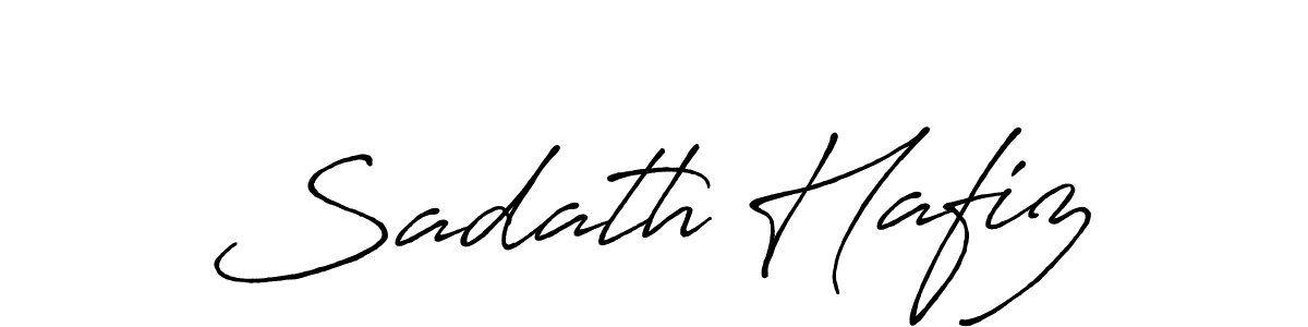 Create a beautiful signature design for name Sadath Hafiz. With this signature (Antro_Vectra_Bolder) fonts, you can make a handwritten signature for free. Sadath Hafiz signature style 7 images and pictures png