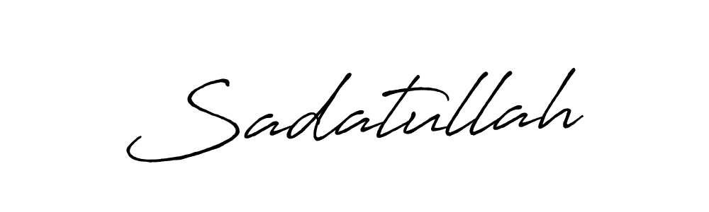 How to make Sadatullah name signature. Use Antro_Vectra_Bolder style for creating short signs online. This is the latest handwritten sign. Sadatullah signature style 7 images and pictures png