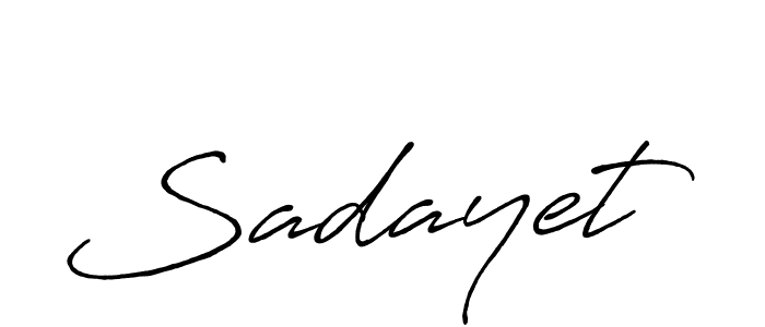 How to make Sadayet name signature. Use Antro_Vectra_Bolder style for creating short signs online. This is the latest handwritten sign. Sadayet signature style 7 images and pictures png
