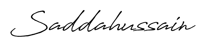 How to make Saddahussain name signature. Use Antro_Vectra_Bolder style for creating short signs online. This is the latest handwritten sign. Saddahussain signature style 7 images and pictures png