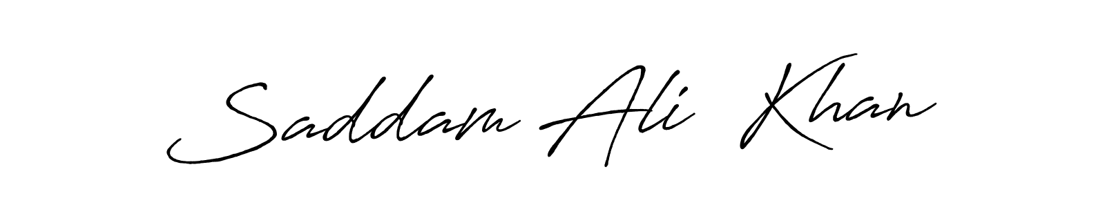 This is the best signature style for the Saddam Ali  Khan name. Also you like these signature font (Antro_Vectra_Bolder). Mix name signature. Saddam Ali  Khan signature style 7 images and pictures png