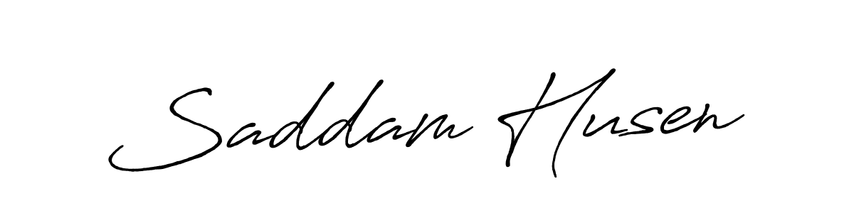 Create a beautiful signature design for name Saddam Husen. With this signature (Antro_Vectra_Bolder) fonts, you can make a handwritten signature for free. Saddam Husen signature style 7 images and pictures png