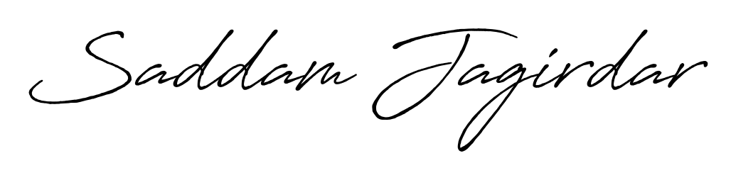 The Antro_Vectra_Bolder font gives name Saddam Jagirdar a signature that looks effortless yet distinguished. Download high-res PNG instantly. Saddam Jagirdar signature style 7 images and pictures png