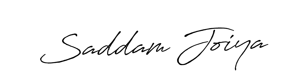 Make a beautiful signature design for name Saddam Joiya. With this signature (Antro_Vectra_Bolder) style, you can create a handwritten signature for free. Saddam Joiya signature style 7 images and pictures png