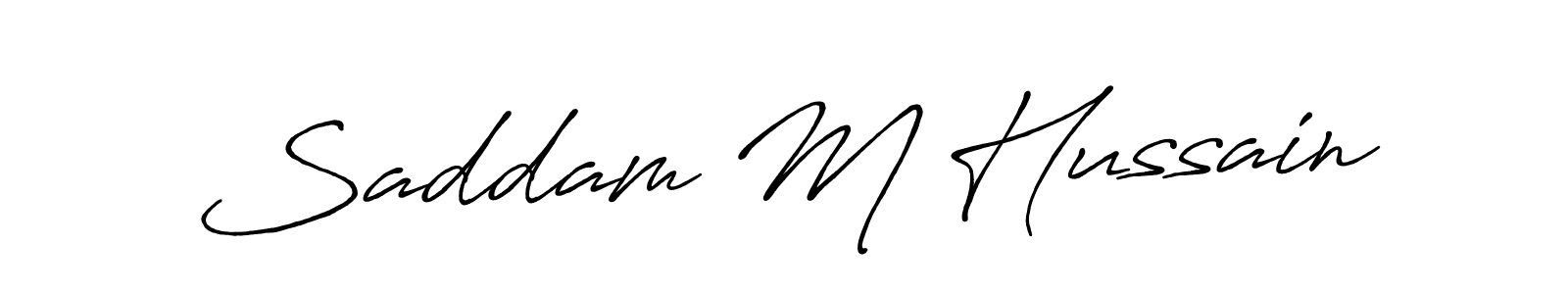 Also You can easily find your signature by using the search form. We will create Saddam M Hussain name handwritten signature images for you free of cost using Antro_Vectra_Bolder sign style. Saddam M Hussain signature style 7 images and pictures png