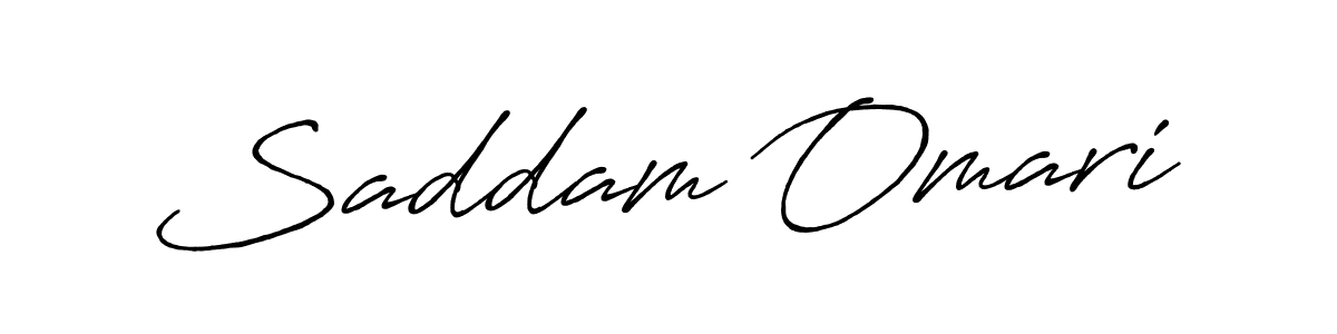 Design your own signature with our free online signature maker. With this signature software, you can create a handwritten (Antro_Vectra_Bolder) signature for name Saddam Omari. Saddam Omari signature style 7 images and pictures png