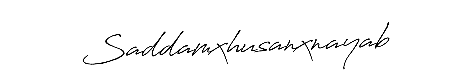 Make a beautiful signature design for name Saddamxhusanxnayab. With this signature (Antro_Vectra_Bolder) style, you can create a handwritten signature for free. Saddamxhusanxnayab signature style 7 images and pictures png