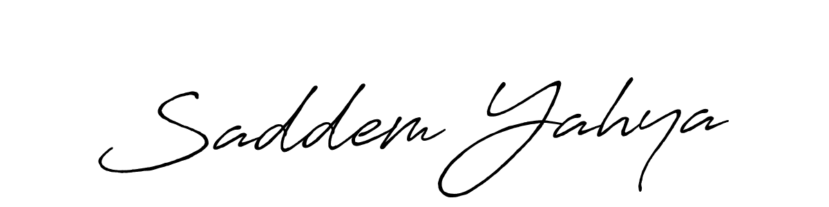 Make a short Saddem Yahya signature style. Manage your documents anywhere anytime using Antro_Vectra_Bolder. Create and add eSignatures, submit forms, share and send files easily. Saddem Yahya signature style 7 images and pictures png