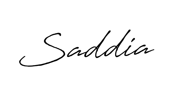 Create a beautiful signature design for name Saddia. With this signature (Antro_Vectra_Bolder) fonts, you can make a handwritten signature for free. Saddia signature style 7 images and pictures png