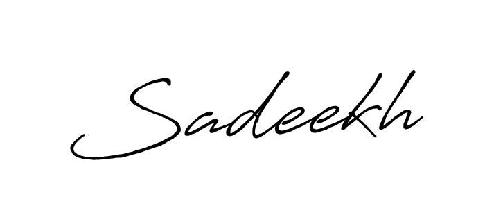 Also we have Sadeekh name is the best signature style. Create professional handwritten signature collection using Antro_Vectra_Bolder autograph style. Sadeekh signature style 7 images and pictures png