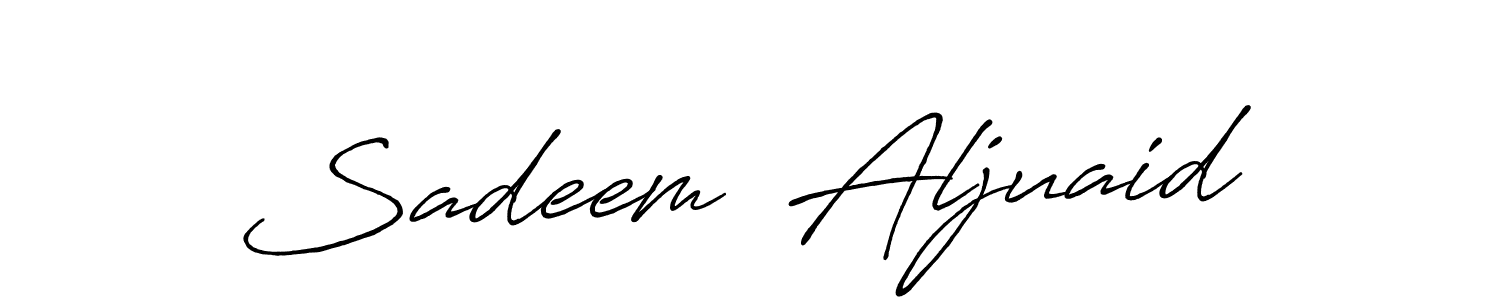 How to make Sadeem  Aljuaid name signature. Use Antro_Vectra_Bolder style for creating short signs online. This is the latest handwritten sign. Sadeem  Aljuaid signature style 7 images and pictures png