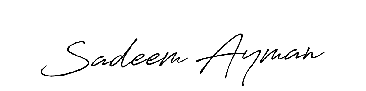 It looks lik you need a new signature style for name Sadeem Ayman. Design unique handwritten (Antro_Vectra_Bolder) signature with our free signature maker in just a few clicks. Sadeem Ayman signature style 7 images and pictures png