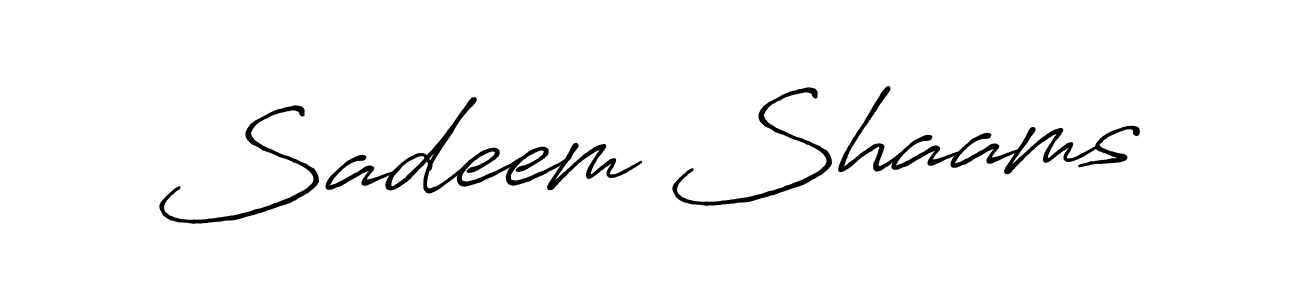 Also we have Sadeem Shaams name is the best signature style. Create professional handwritten signature collection using Antro_Vectra_Bolder autograph style. Sadeem Shaams signature style 7 images and pictures png