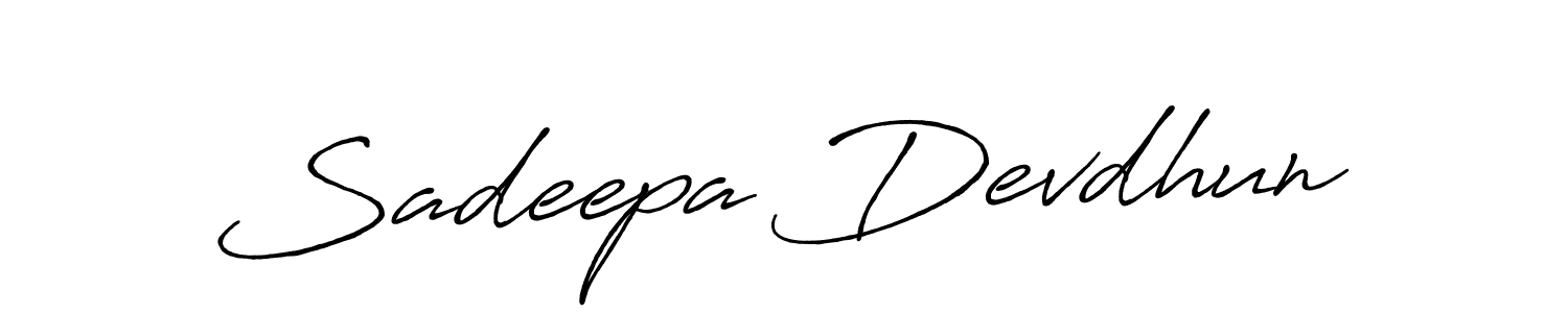 You should practise on your own different ways (Antro_Vectra_Bolder) to write your name (Sadeepa Devdhun) in signature. don't let someone else do it for you. Sadeepa Devdhun signature style 7 images and pictures png