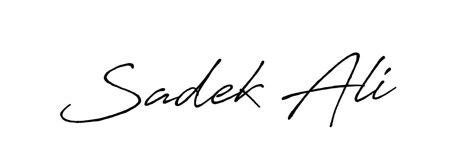 Make a beautiful signature design for name Sadek Ali. With this signature (Antro_Vectra_Bolder) style, you can create a handwritten signature for free. Sadek Ali signature style 7 images and pictures png