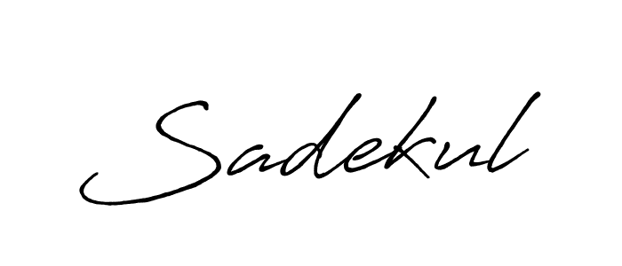 Design your own signature with our free online signature maker. With this signature software, you can create a handwritten (Antro_Vectra_Bolder) signature for name Sadekul. Sadekul signature style 7 images and pictures png