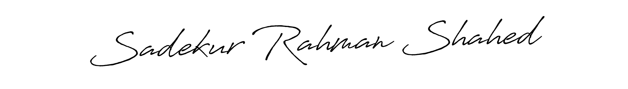 How to make Sadekur Rahman Shahed name signature. Use Antro_Vectra_Bolder style for creating short signs online. This is the latest handwritten sign. Sadekur Rahman Shahed signature style 7 images and pictures png