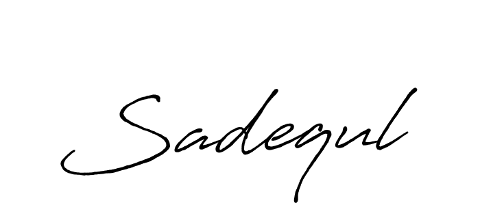 How to make Sadequl signature? Antro_Vectra_Bolder is a professional autograph style. Create handwritten signature for Sadequl name. Sadequl signature style 7 images and pictures png