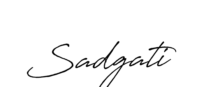 Sadgati stylish signature style. Best Handwritten Sign (Antro_Vectra_Bolder) for my name. Handwritten Signature Collection Ideas for my name Sadgati. Sadgati signature style 7 images and pictures png