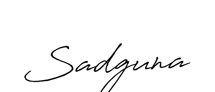 How to make Sadguna name signature. Use Antro_Vectra_Bolder style for creating short signs online. This is the latest handwritten sign. Sadguna signature style 7 images and pictures png