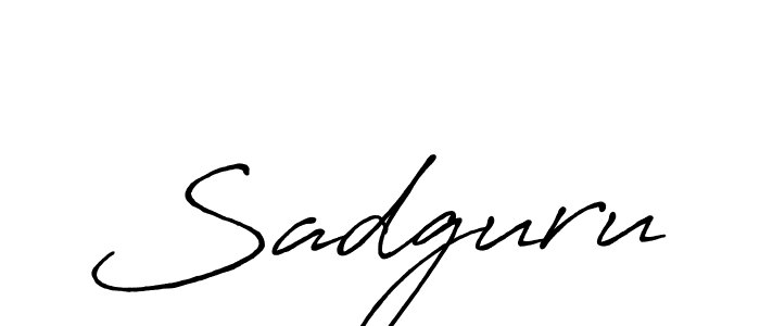 Use a signature maker to create a handwritten signature online. With this signature software, you can design (Antro_Vectra_Bolder) your own signature for name Sadguru. Sadguru signature style 7 images and pictures png