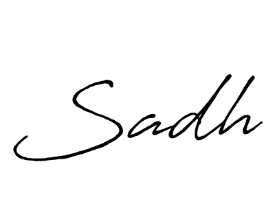 Antro_Vectra_Bolder is a professional signature style that is perfect for those who want to add a touch of class to their signature. It is also a great choice for those who want to make their signature more unique. Get Sadh name to fancy signature for free. Sadh signature style 7 images and pictures png