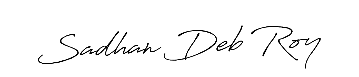 This is the best signature style for the Sadhan Deb Roy name. Also you like these signature font (Antro_Vectra_Bolder). Mix name signature. Sadhan Deb Roy signature style 7 images and pictures png