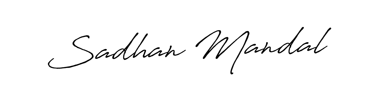 Sadhan Mandal stylish signature style. Best Handwritten Sign (Antro_Vectra_Bolder) for my name. Handwritten Signature Collection Ideas for my name Sadhan Mandal. Sadhan Mandal signature style 7 images and pictures png
