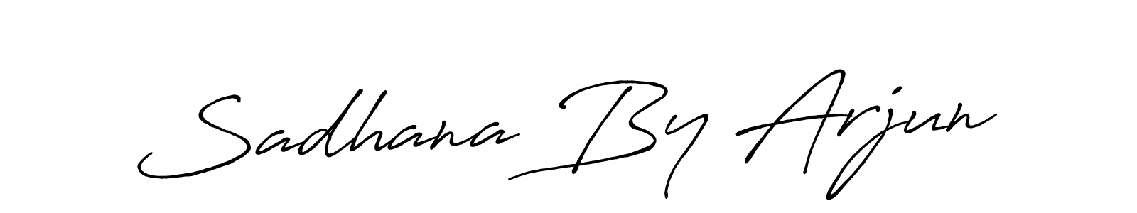 Use a signature maker to create a handwritten signature online. With this signature software, you can design (Antro_Vectra_Bolder) your own signature for name Sadhana By Arjun. Sadhana By Arjun signature style 7 images and pictures png