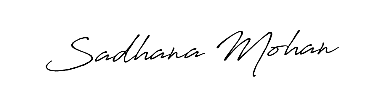 Create a beautiful signature design for name Sadhana Mohan. With this signature (Antro_Vectra_Bolder) fonts, you can make a handwritten signature for free. Sadhana Mohan signature style 7 images and pictures png