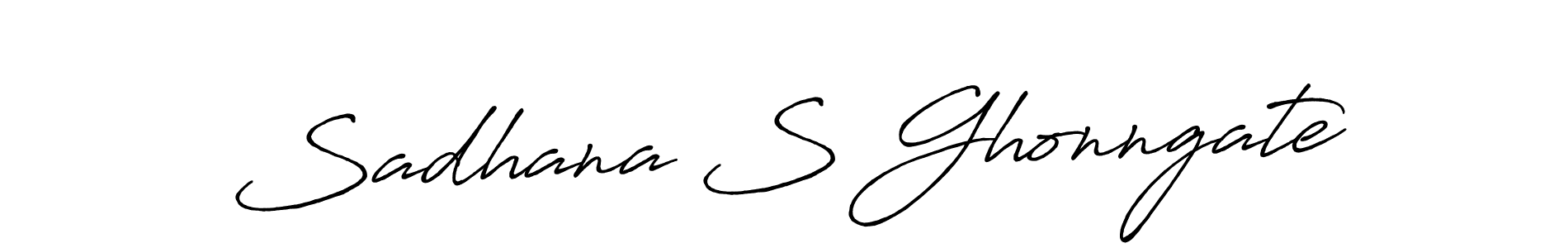 Use a signature maker to create a handwritten signature online. With this signature software, you can design (Antro_Vectra_Bolder) your own signature for name Sadhana S Ghonngate. Sadhana S Ghonngate signature style 7 images and pictures png