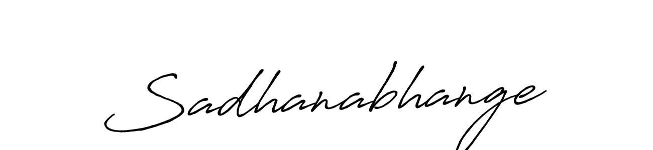 Make a beautiful signature design for name Sadhanabhange. With this signature (Antro_Vectra_Bolder) style, you can create a handwritten signature for free. Sadhanabhange signature style 7 images and pictures png